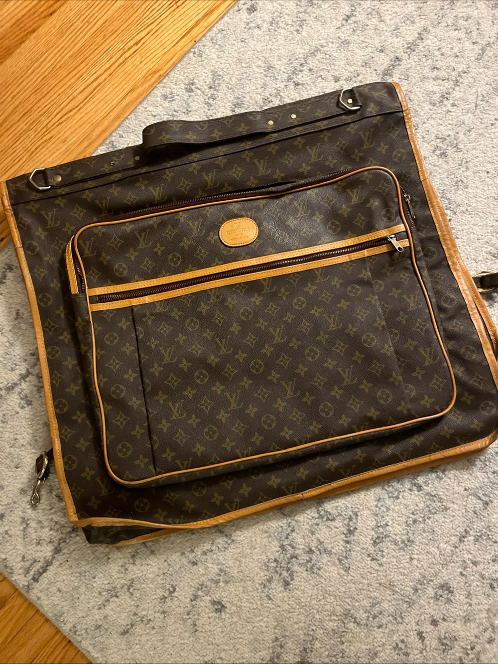 Louis Vuitton Monogram Canvas Garment Bag with Vachetta Trim - Dark Brown - Picture 2 of 14